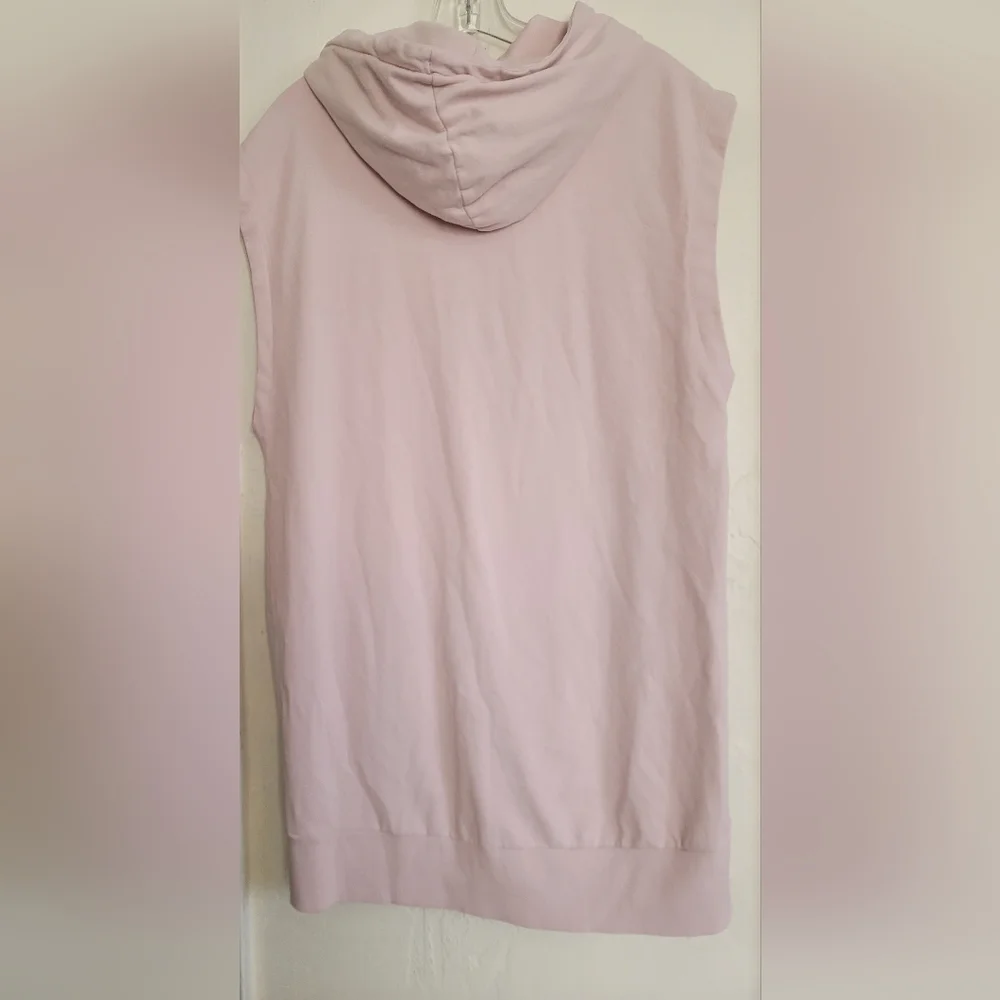 New Zara Pink Washed Plush Sweatshirt Dress Y2K Hoodie 1990 Los Angeles Small - Picture 10 of 15